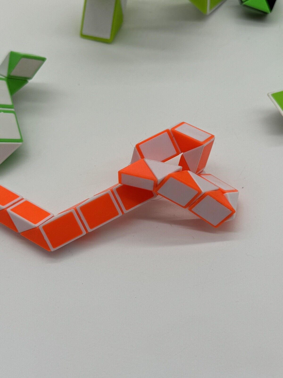 Lot of 6 Vintage Rubiks Magic Snake Puzzle Twisting Triangles 3D Fidget