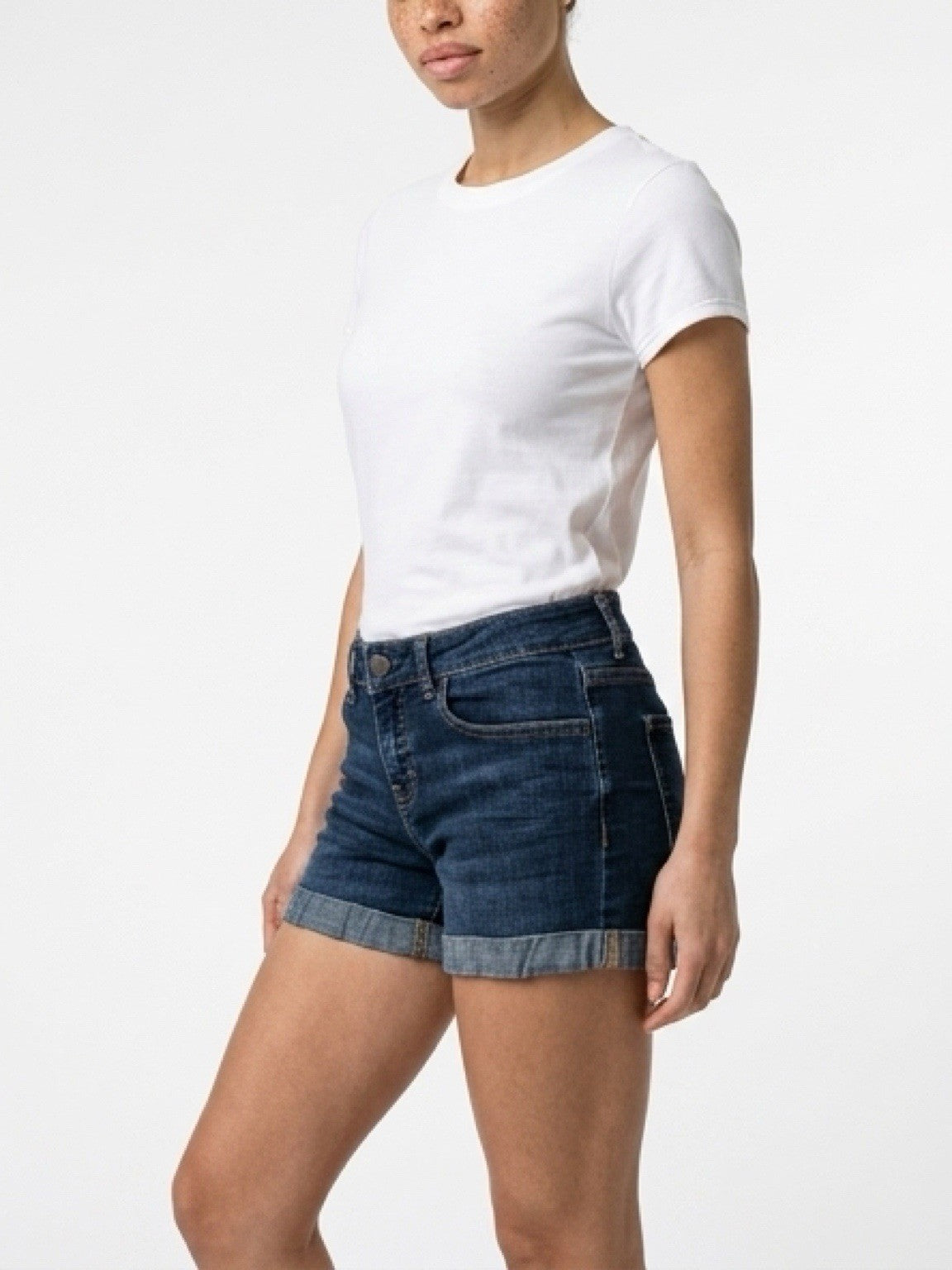 Aeropostale Women’s Cuffed Denim Shorts Size 4 Dark Wash