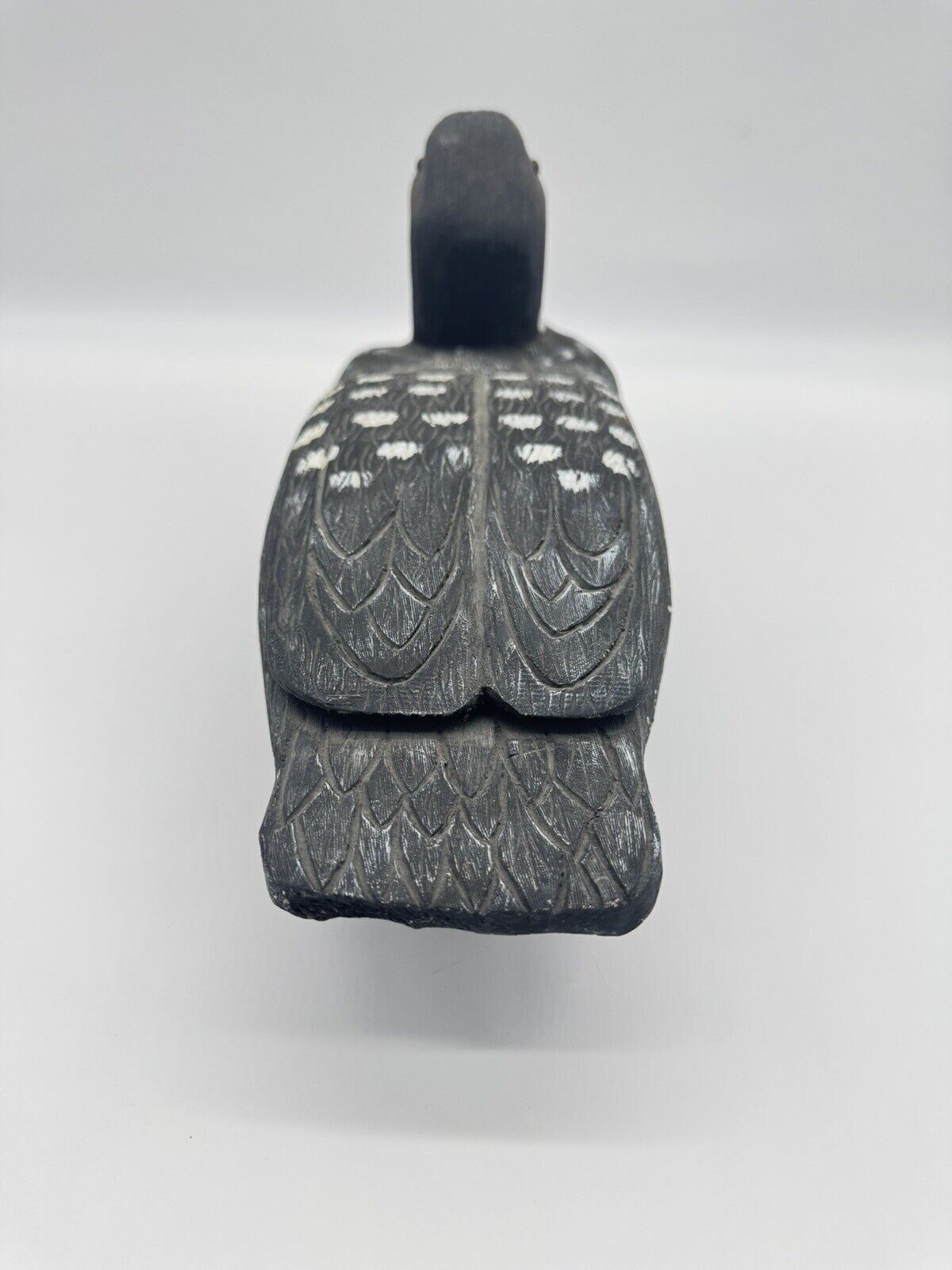 Vintage Hand Carved Hand Painted Loon Figurine Decoy Wooden