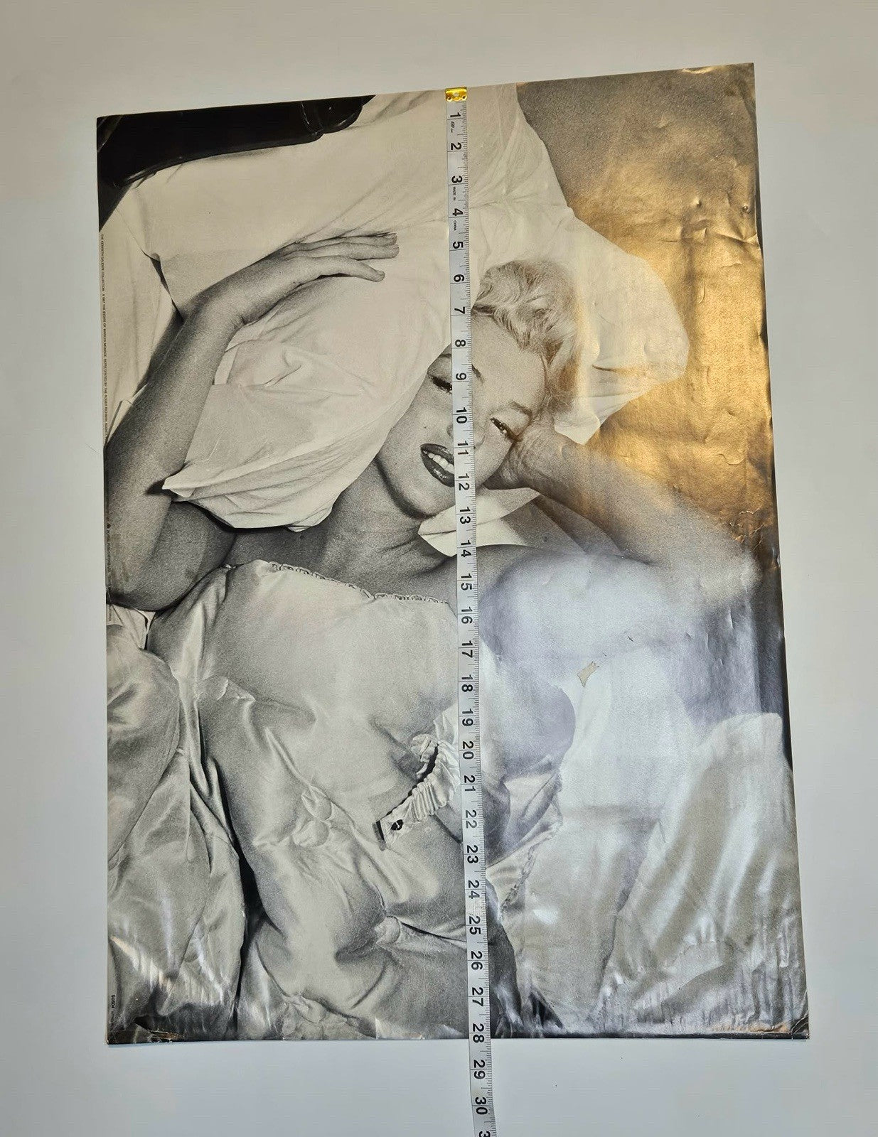 Vintage Marilyn Monroe Bedroom Poster Black & White 20x28 Wall Art