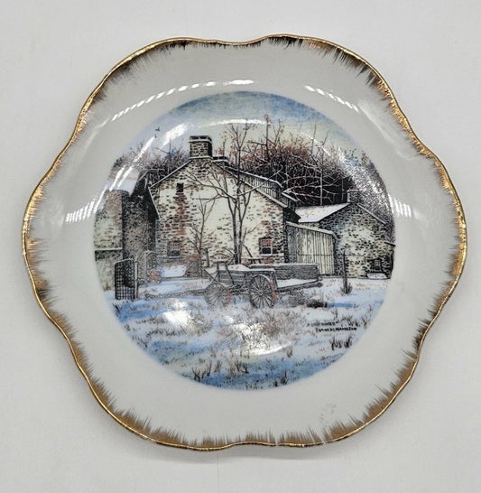 Vintage Frank M Hamilton "Deep Winter" Porcelain Collectors Plate  8¼"