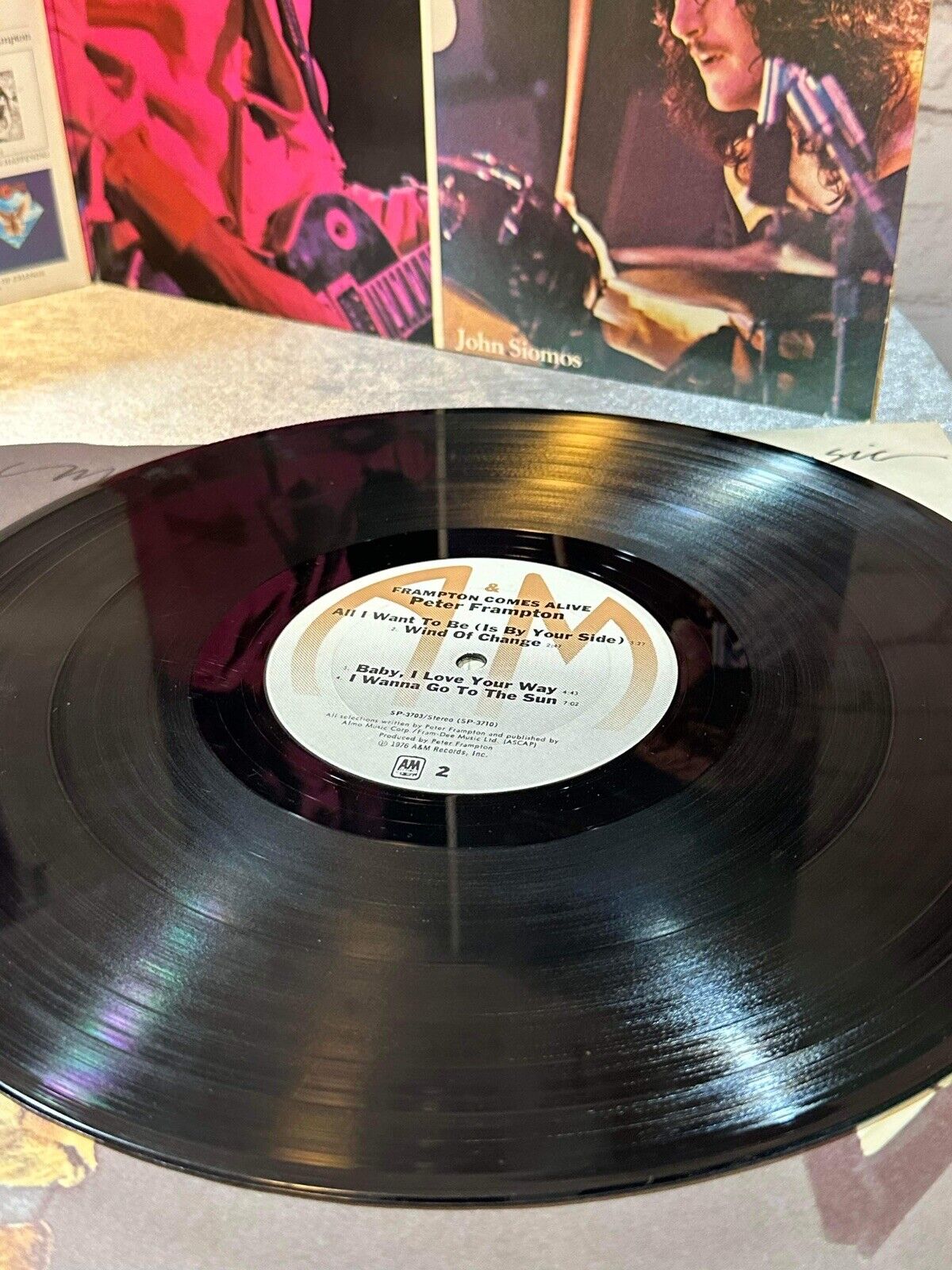 PETER FRAMPTON- COMES ALIVE Vinyl SP-3703 DOUBLE VINYL LP GATEFOLD