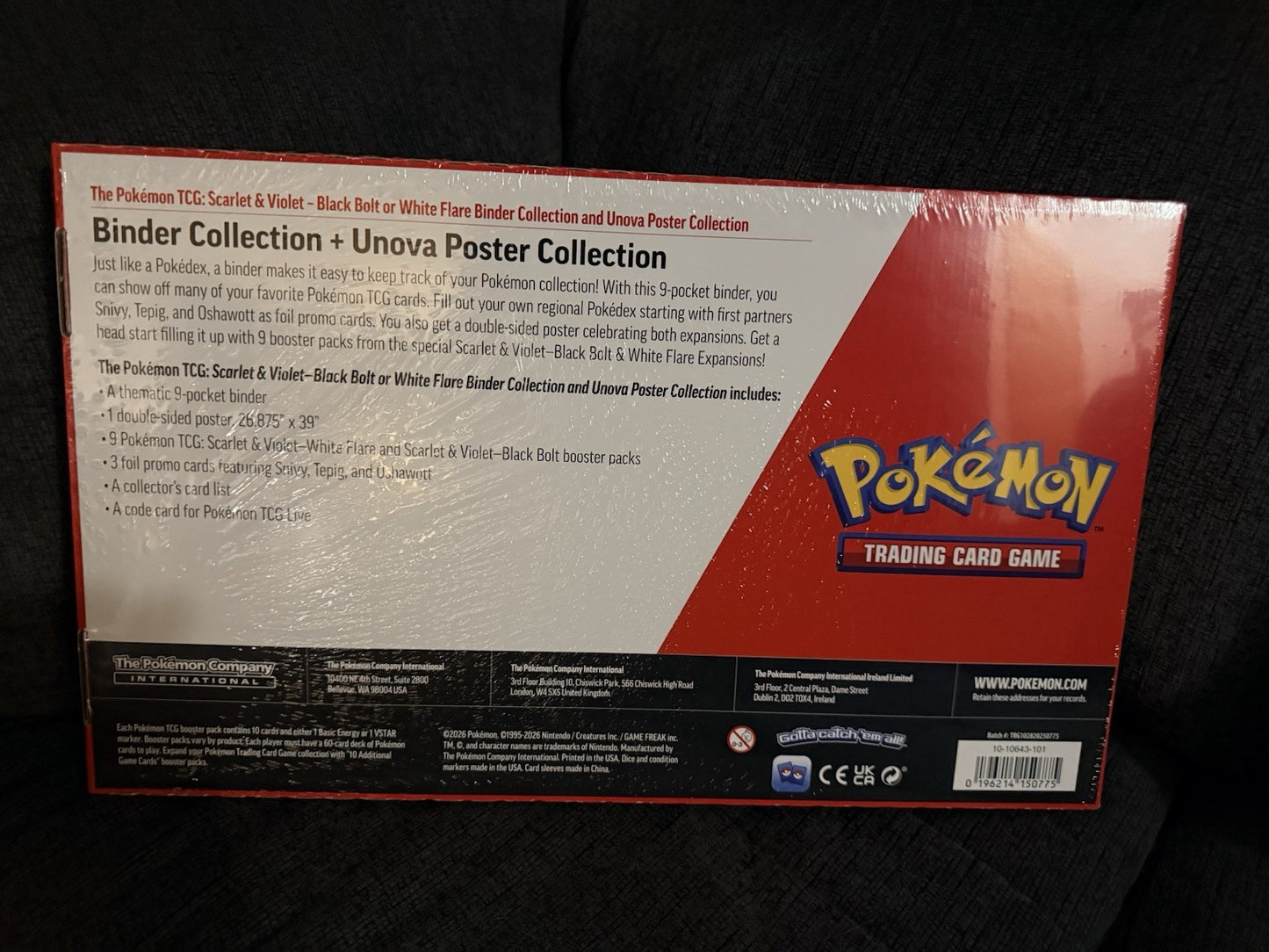 Pokémon TCG Black Bolt & White Flare Sam's Club Bundle Poster+Binder (Lot of 2)