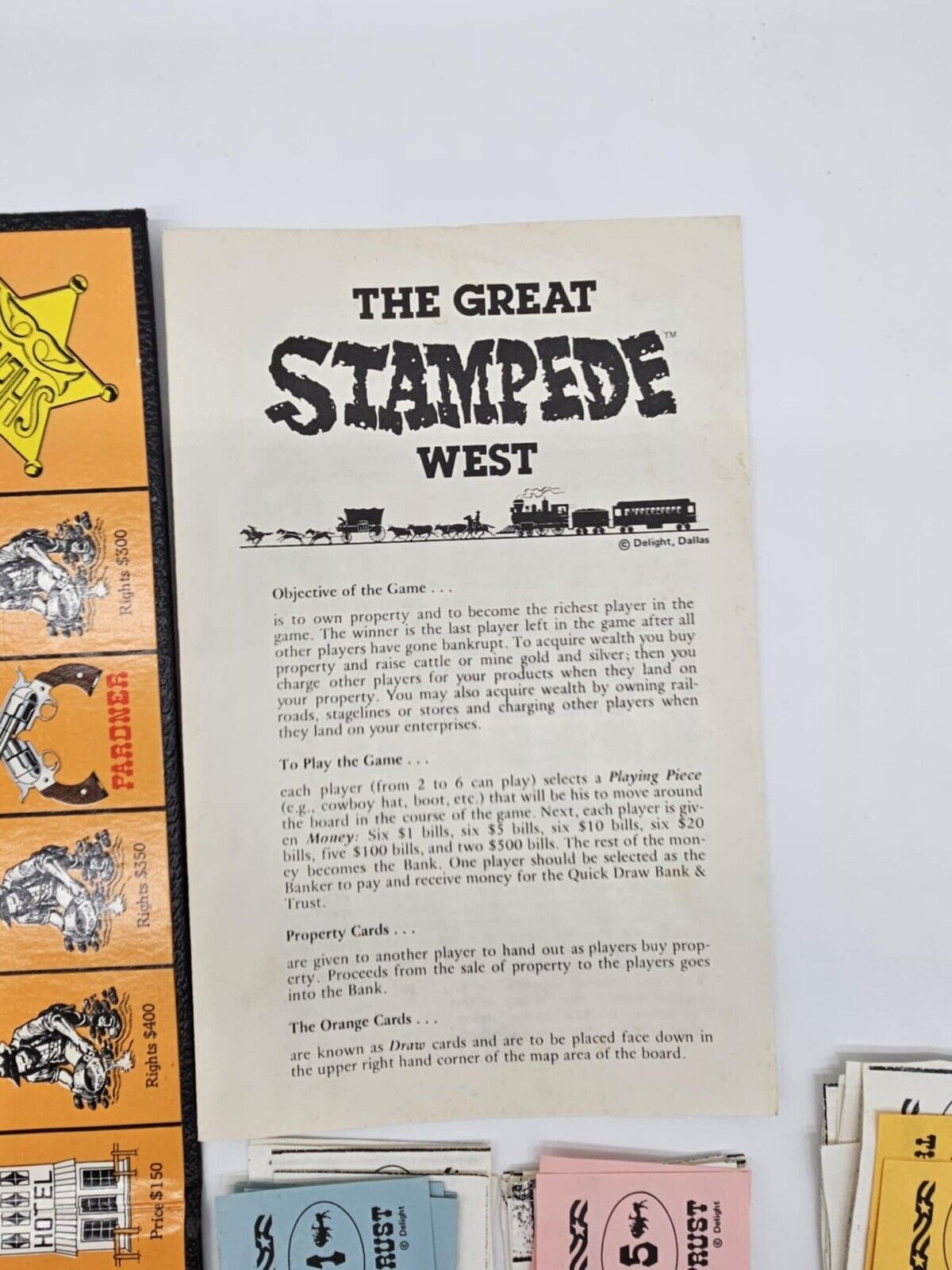 Vintage 1983 The Great Stampede West Monopoly Board Game - COMPLETE