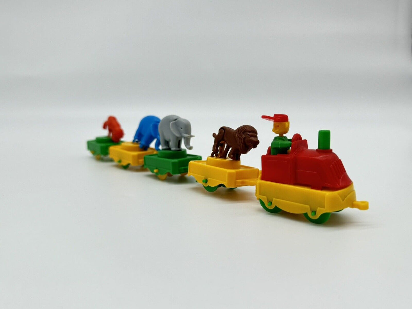 Vtg 80's Lot of 5 Rare BRUDER Plastic Mini Circus Train Toy West Germany
