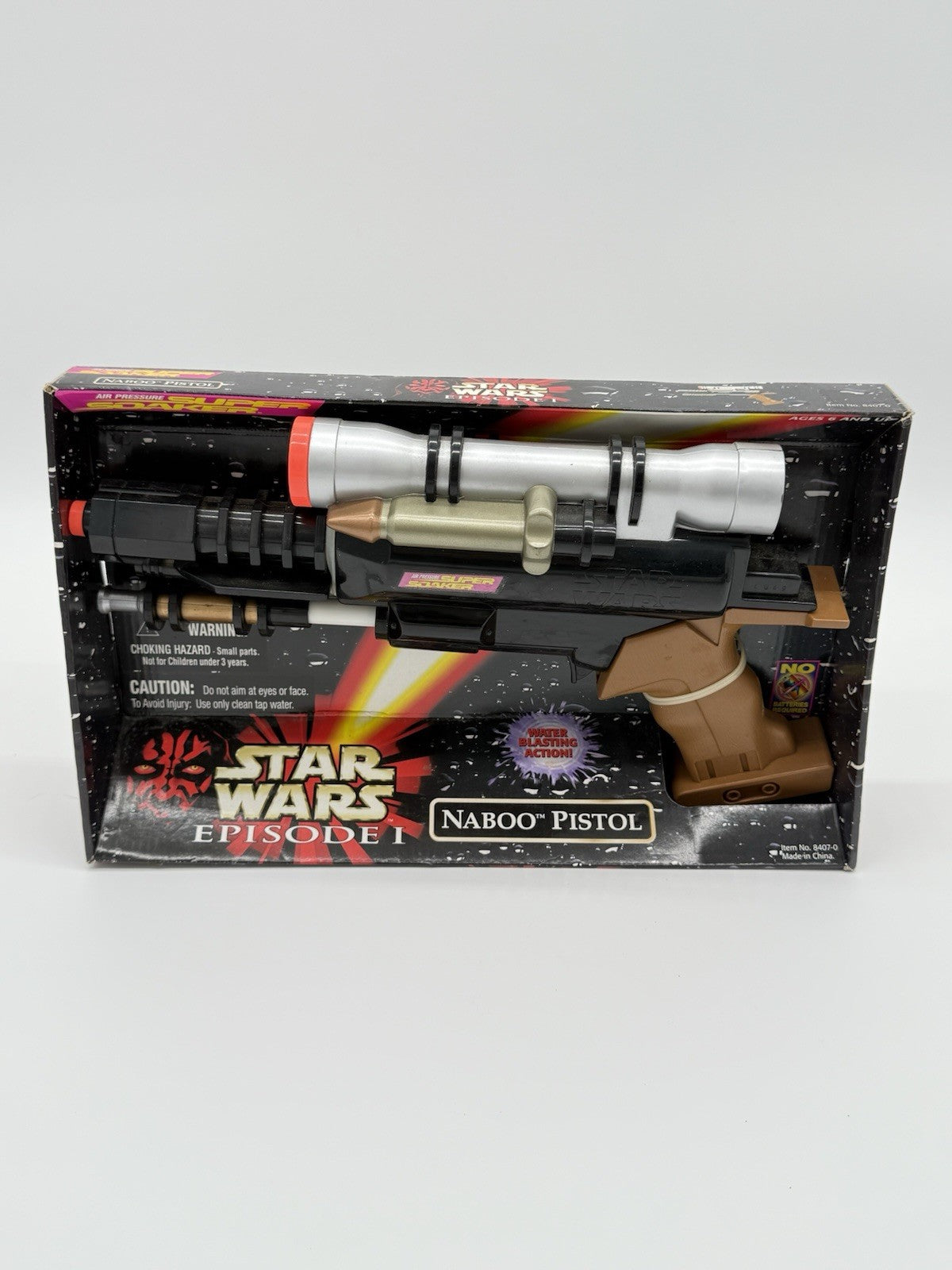 Star Wars Episode 1 Naboo Pistol Super Soaker Air Pressure Water Gun New