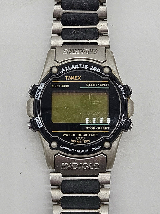 Vintage Timex Atlantis 100 Digital Indiglo Watch - Needs Battery