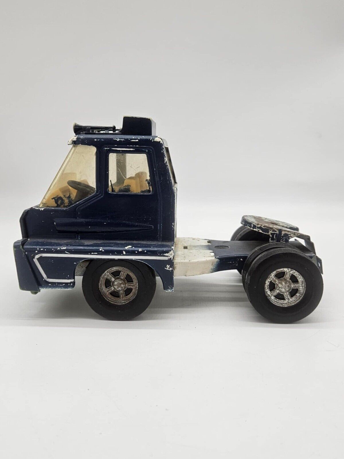 RARE Vintage Farm & Fleet Diecast Toy Semi Truck & Trailer ~ Blue