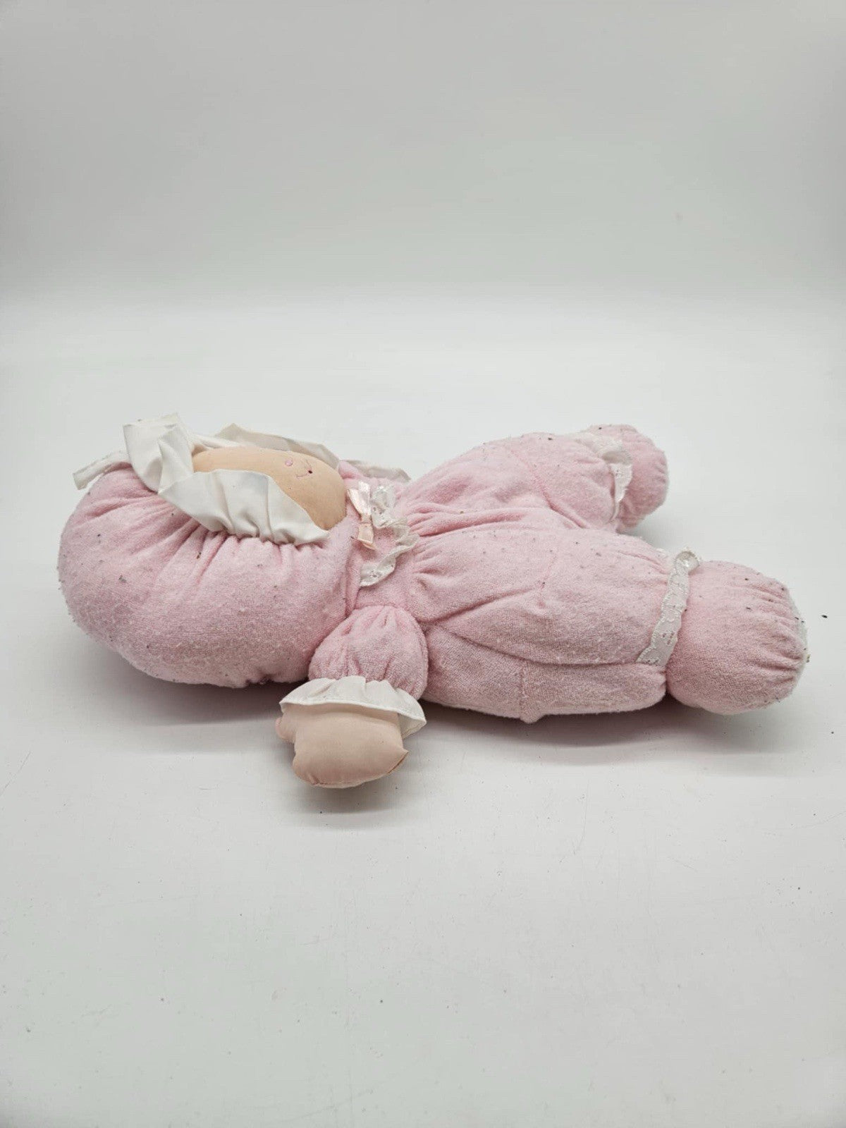 RARE Little Darlins 1994 Terry Cloth Doll Plush 14" Pink Baby Darlin's Well Made