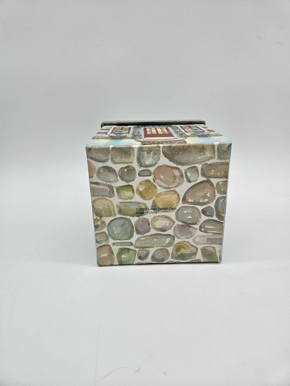 Lillian Vernon Bookshop House Cardboard Storage Box Holiday Decor