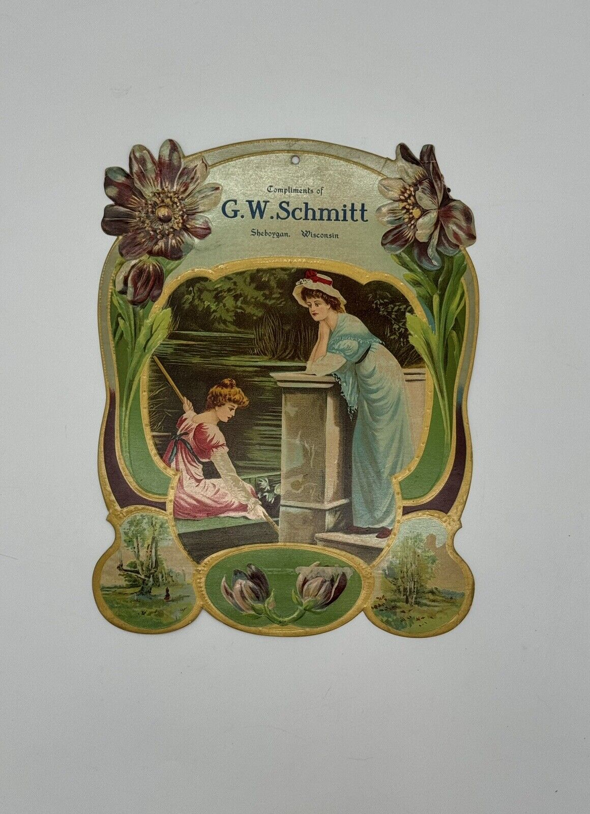 RARE Antique 1800s Advertisement G.W.Schmitt Sheboygan, Wisconsin MINT CONDITION