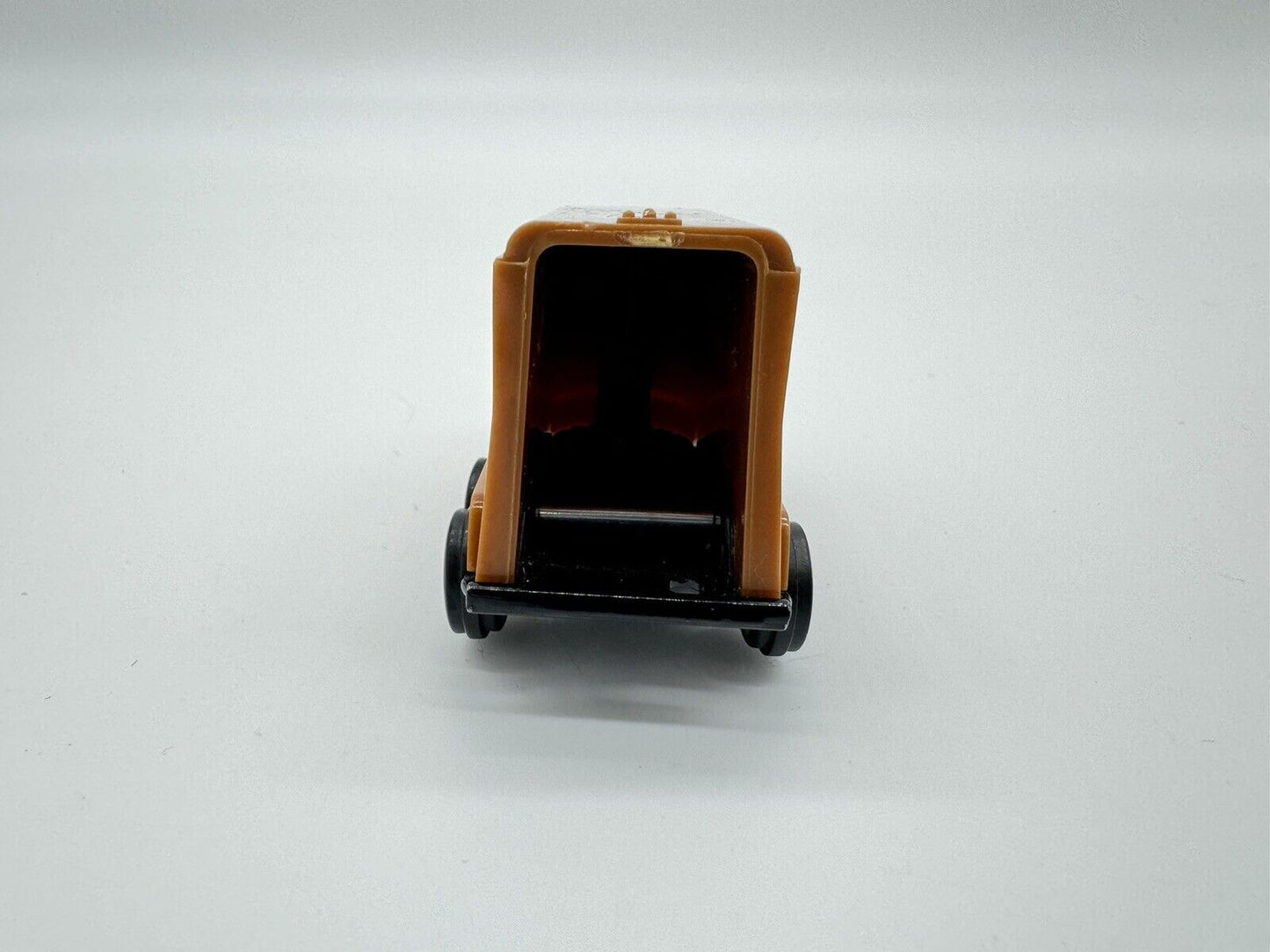 Vintage Mini Ertl Farm Horse Trailer Open Back Diecast Plastic VTG Brown