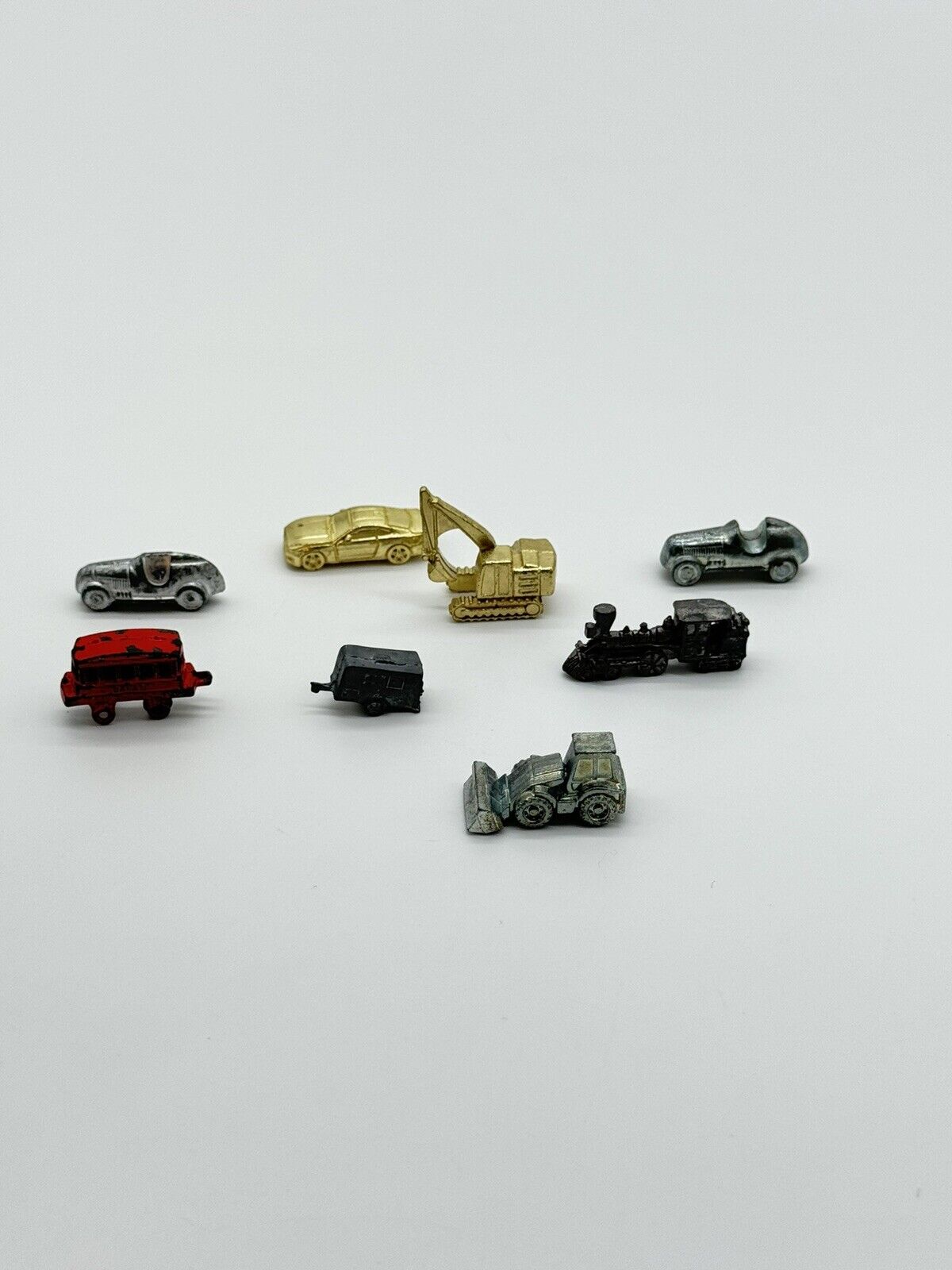 Vintage Lot of 8 Metal Tokens Figurines