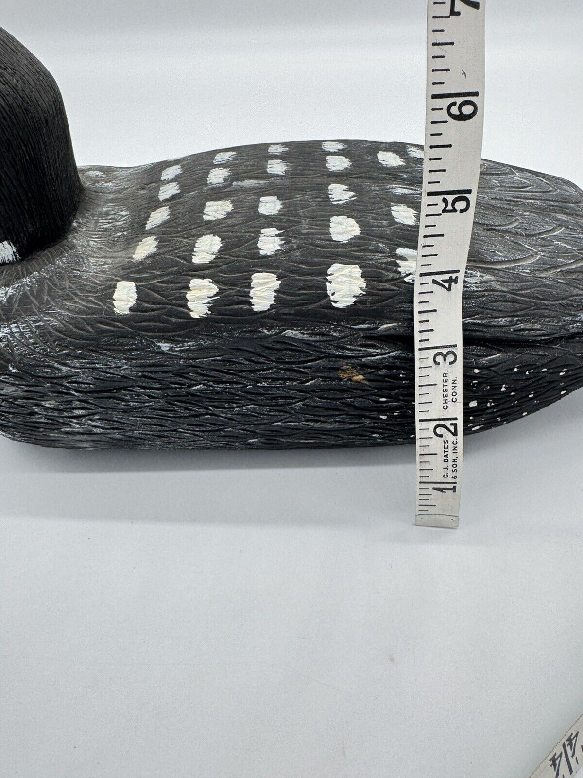 Vintage Hand Carved Hand Painted Loon Figurine Decoy Wooden