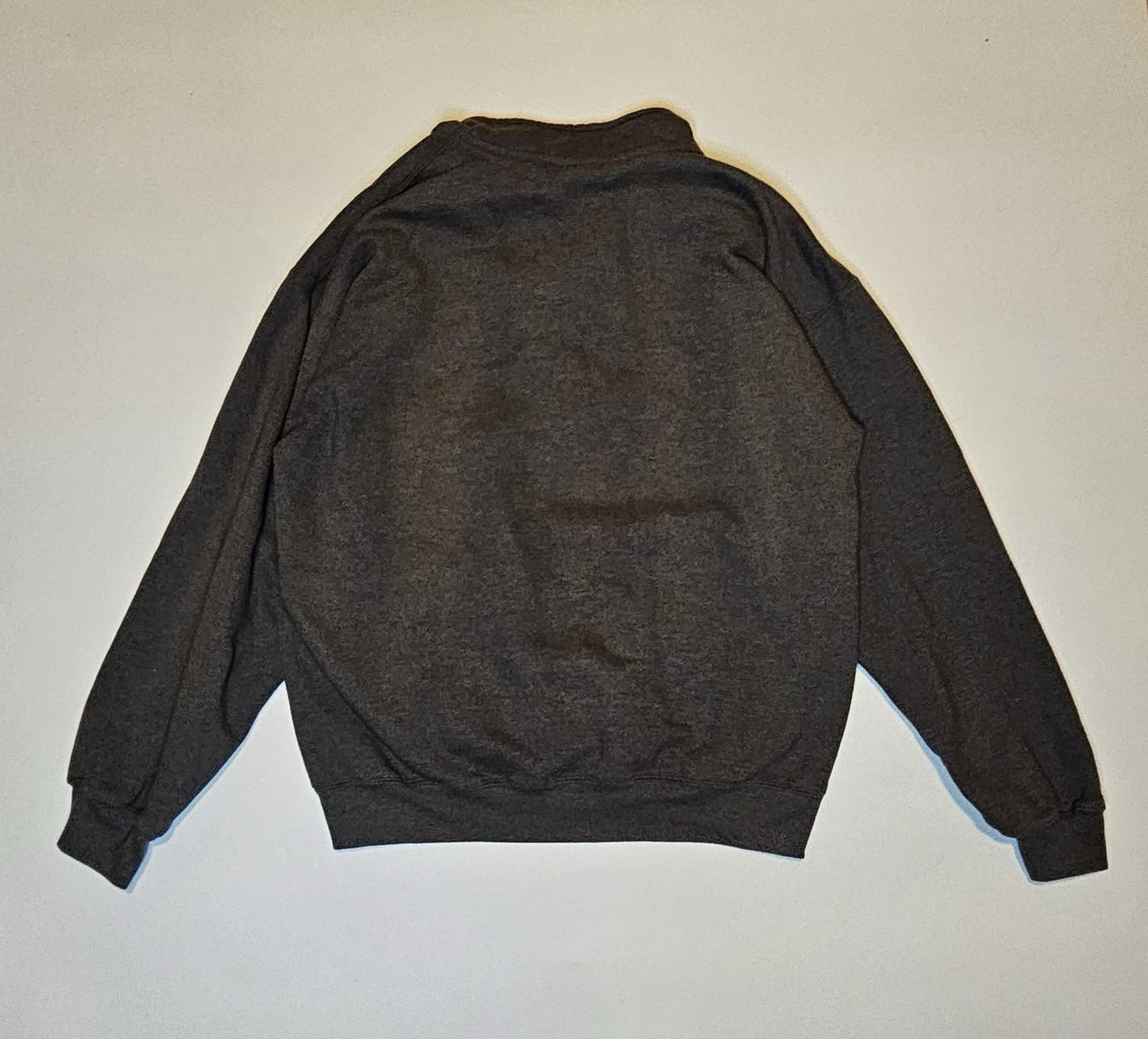 Gildan Heavy Blend Gray 1/4 Zip Pullover Sweatshirt Men’s Sz L