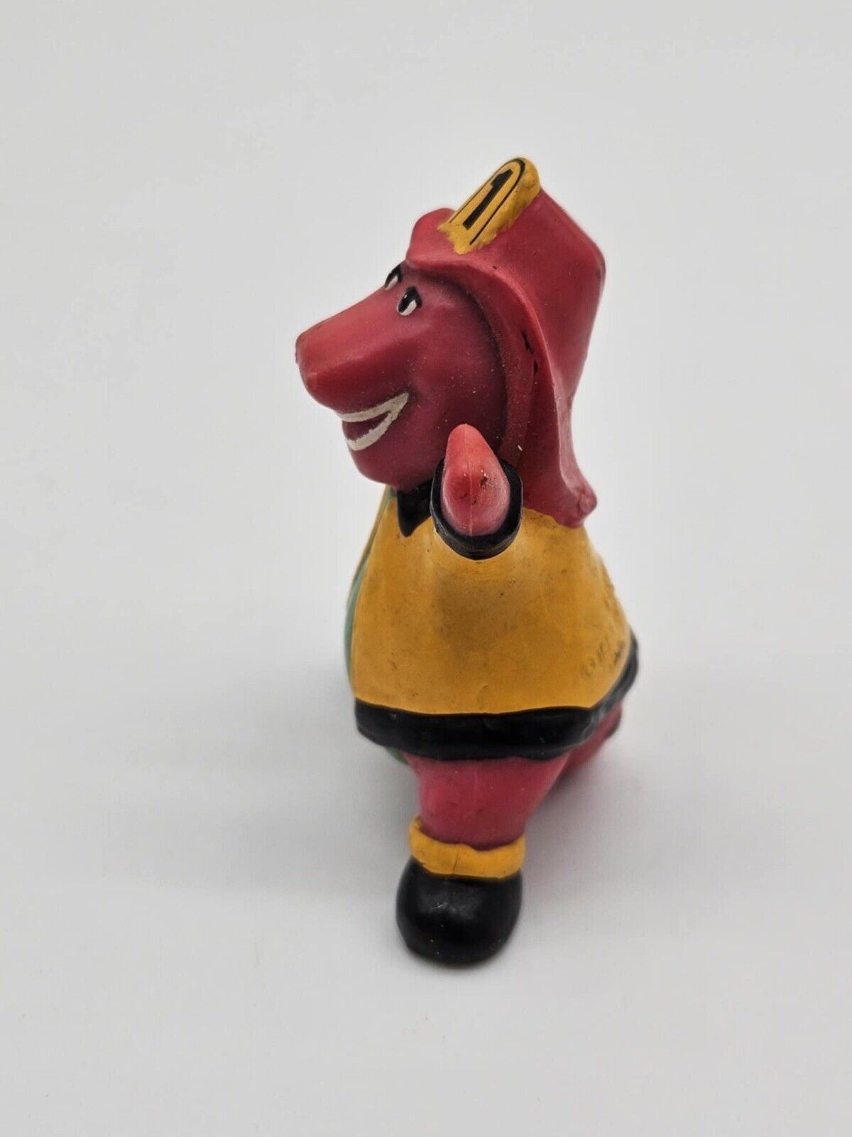 Vintage 1993 BARNEY AS FIREMAN DINOSAUR  CAKE TOPPER FIGURE  PLAY Cake Topper