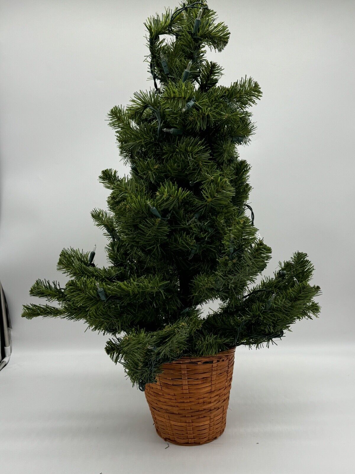 New Tree Vintage Pre Lit Highland Fir Christmas Tree  Artificial