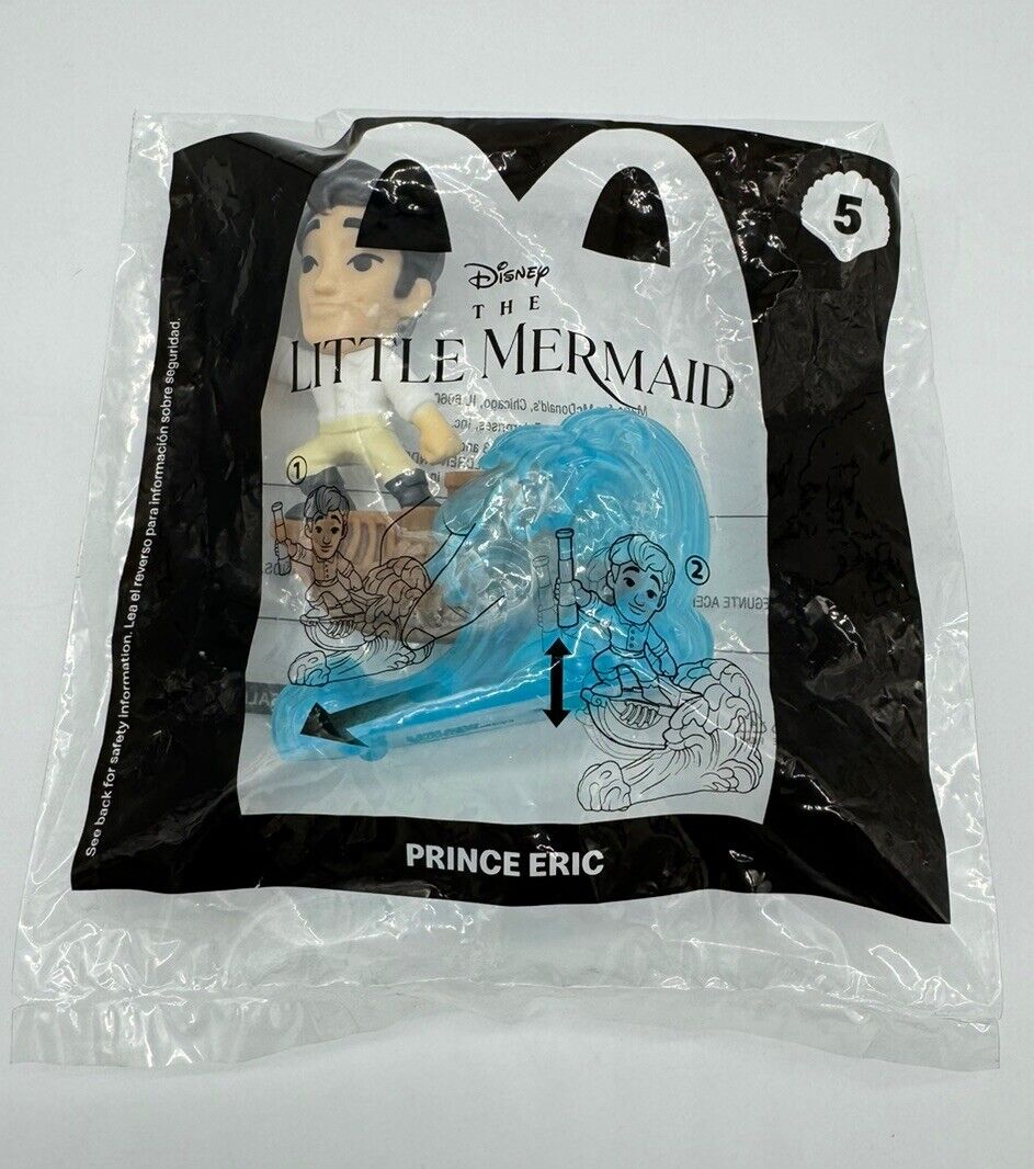 DISNEY THE LITTLE MERMAID PRINCE ERIC MCDONALD’S HAPPY MEAL TOY #5 NEW SEALED
