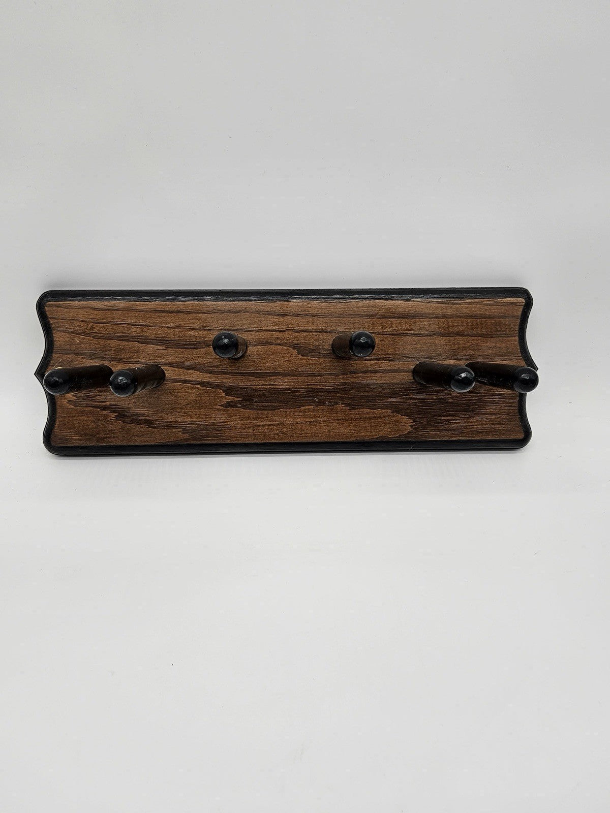 Vintage Style Wooden Wall Peg Rack Coat Hat Towel Holder 6 Pegs