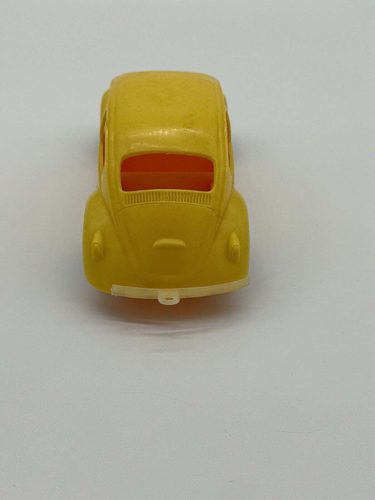 VINTAGE CAR VW BUG VOLSKWAGEN BEETLE PLASTIC TOY YELLOW Gay Toys USA 005