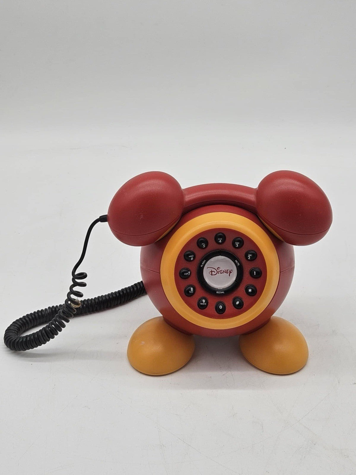 Vintage Disney Mickey Mouse Telephone Illuminated Ringer Phone Working