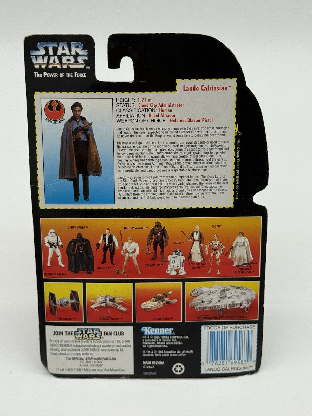 Star Wars: The Power of the Force Lando Calrissian  MOC 1995 Kenner