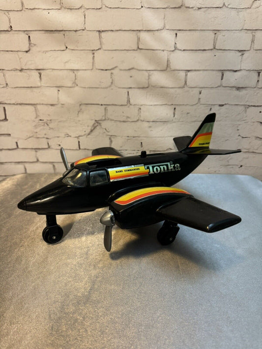 1979 Tonka Hand Commander Airplane Black Turbo Prop Plane Vintage