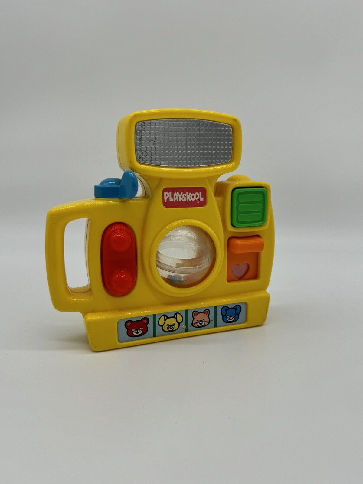 Vintage 1989 PLAYSKOOL Baby Busy Yellow Camera Toy As Is