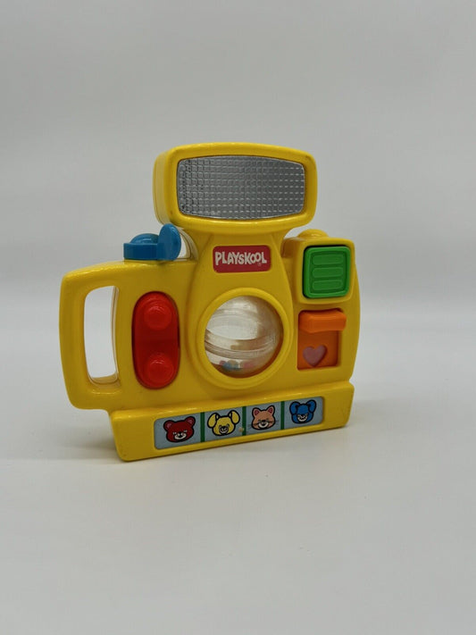 Vintage 1989 PLAYSKOOL Baby Busy Yellow Camera Toy As Is