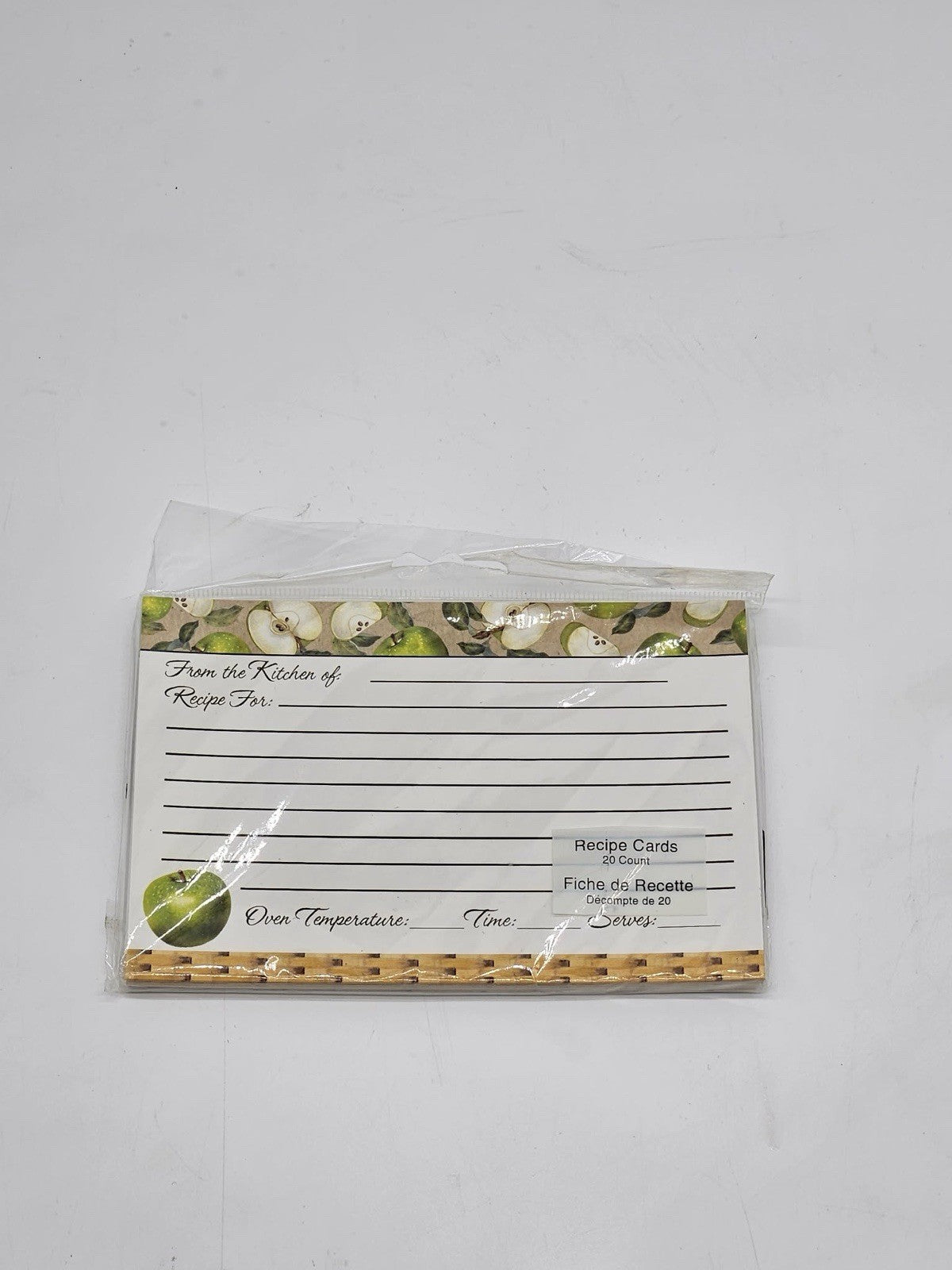 Recipe Stationary bundle set blank cards gift 6 pc Apple theme NEW