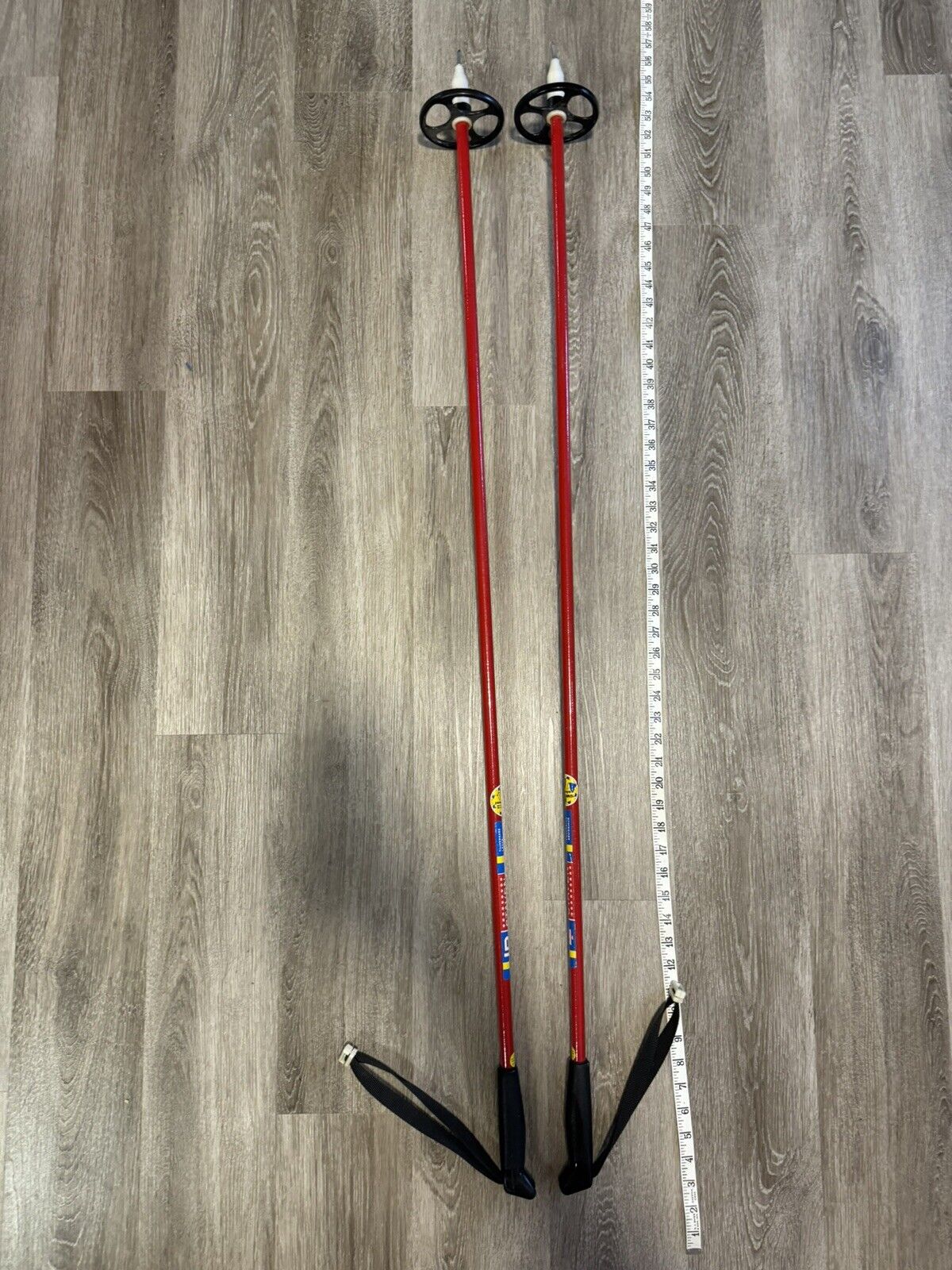 Vintage LP STAVEN  Ski Poles Made in Sweden 130 cm