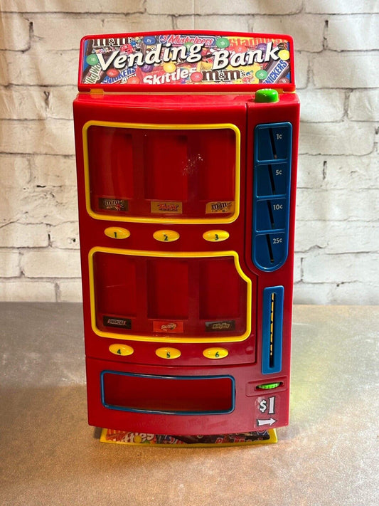 M&M's Candy Vending Machine Bank Snickers Twix Skittles Fun Size Mars VTY