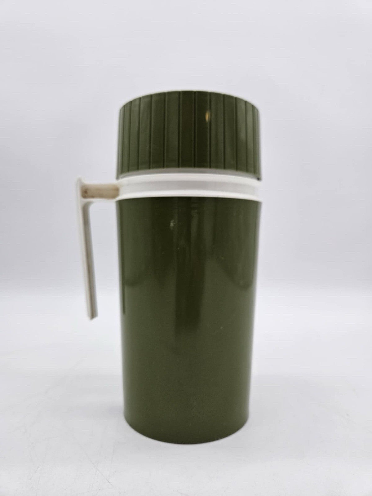 Vintage Thermos Pint Size Model 7202 Green Insulated Travel Thermos