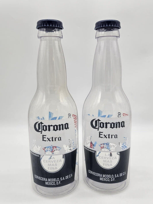 2 1970s LARGE Plastic Cerveza Corona Beer Bottle Mexico Mexican Cantina Bar
