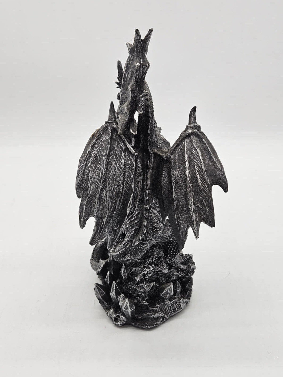 Large Dreamwork Fantasy Obsidian Dragon Statue With Fire Dagger Letter Opener