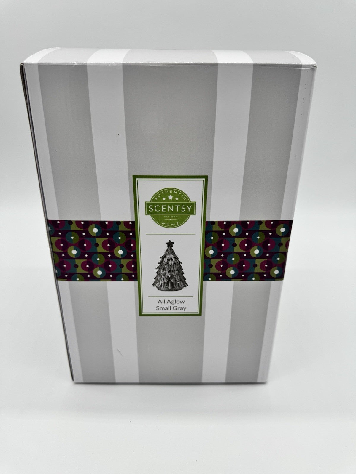 Scentsy ALL AGLOW SMALL GRAY Scented Wax Warmer New in Box DISCONTINUED