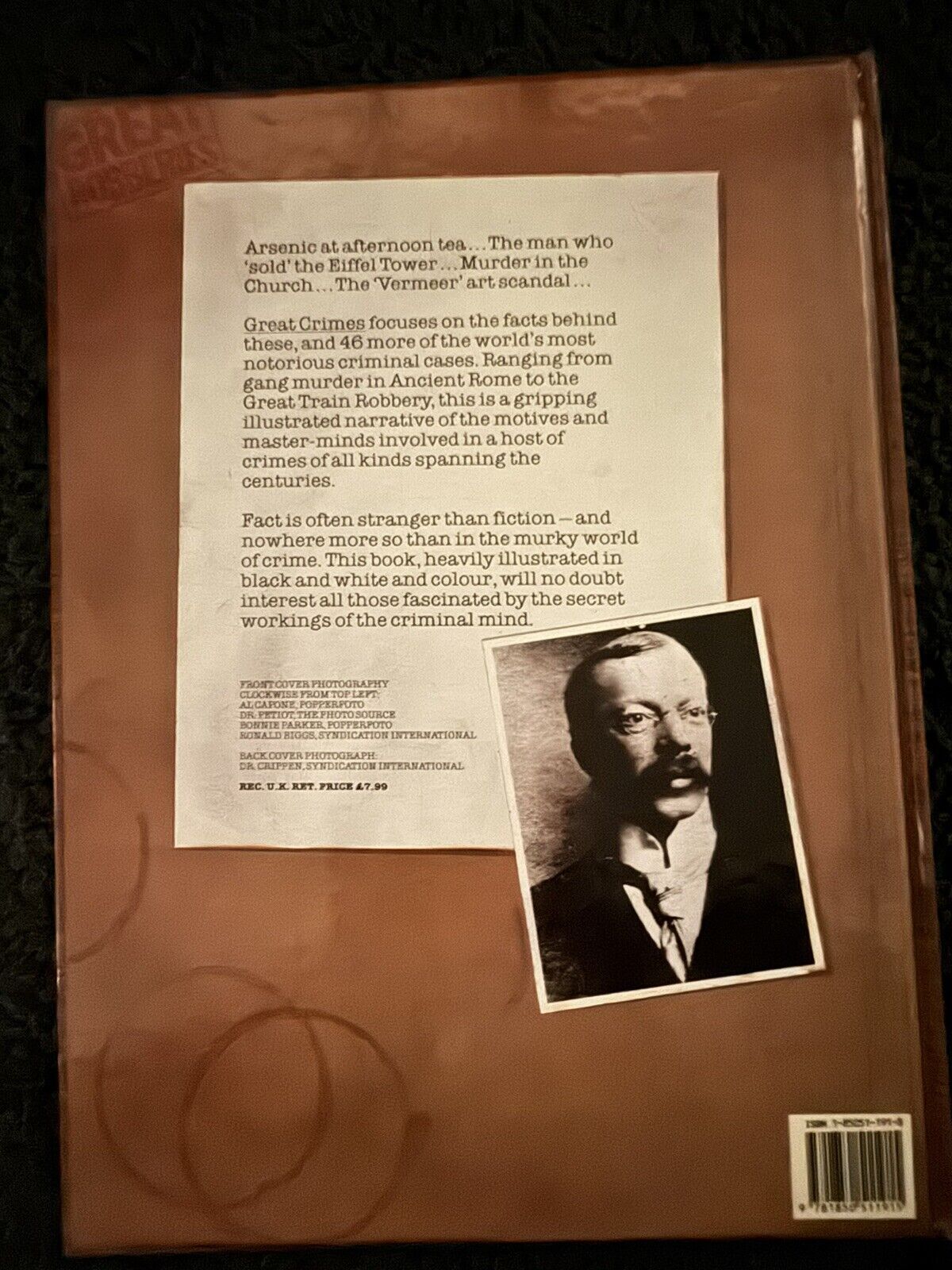 Vintage 1980’s Great Crimes by H.R.F. Keating 1987 HC/DC