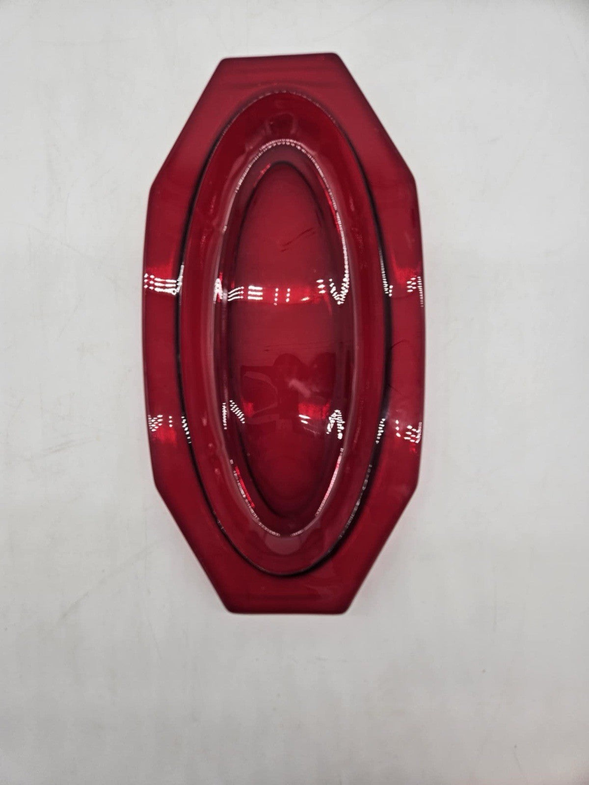 Imperial Glass Red 11 Inches Tray 1930s