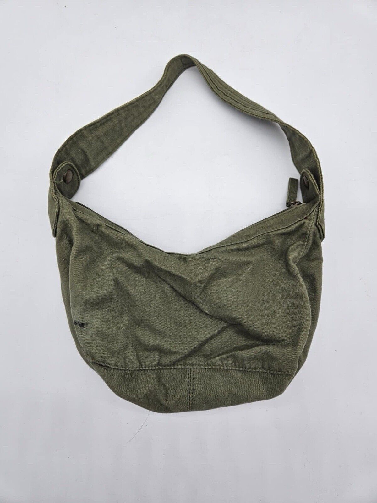 Olive Green Travel Purse Medium Shoulder Many Pockets Nylon Wallet Compartment