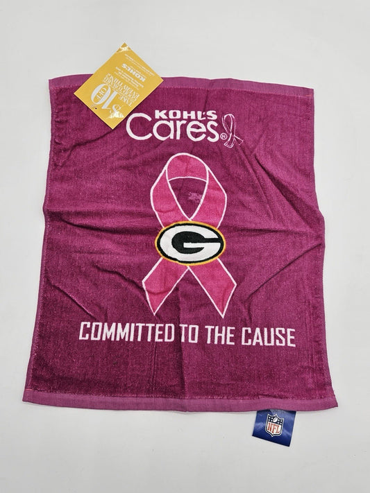 Kohls Cares Packers Rally Towel NFL Pink 17" x 14" Strong Fearless Proud