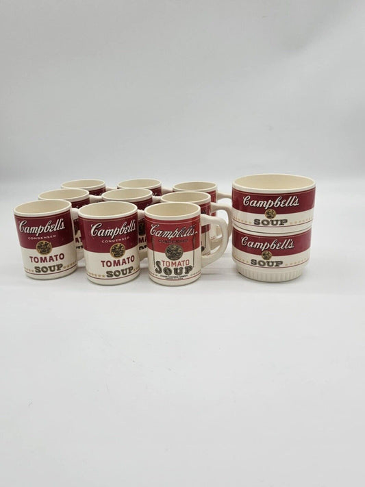 Set of 11 Campbell’s Soup 1989 “Homestyle” Vintage Soup Cup Looks like can