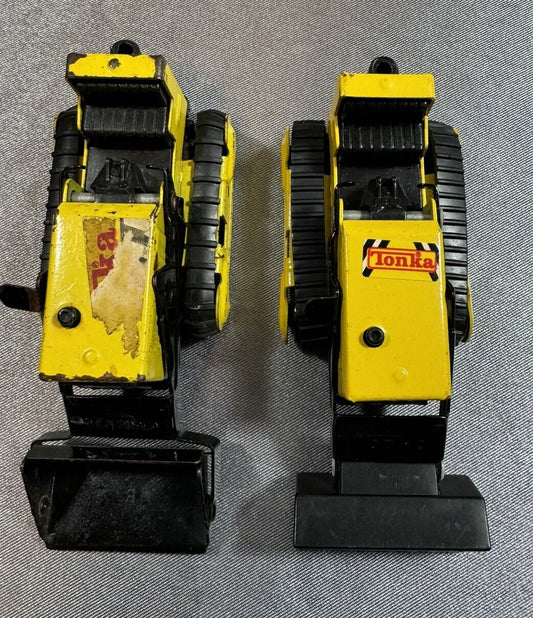 2 Vintage Tonka Toy, Mini Front Loader, 1970s, Die-Cast Metal VTY