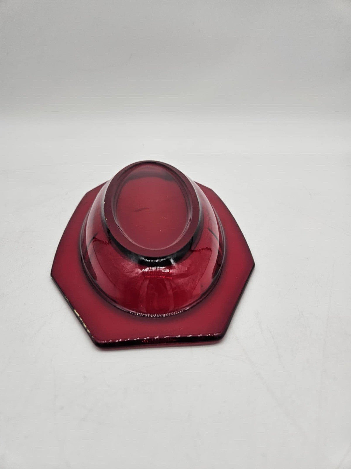 Imperial Glass Red 11 Inches Tray 1930s