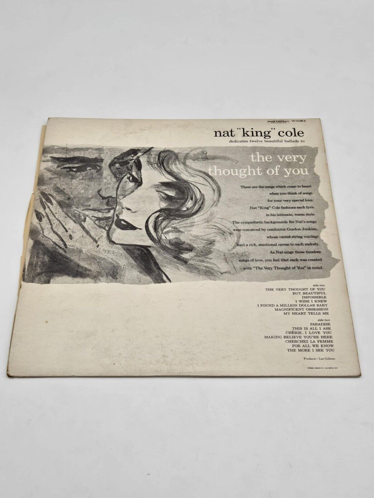 NAT KING COLE THE VERY THOUGHT OF YOU GORDON JENKINS AND HIS ORCHESTRA 33 RPM.LP