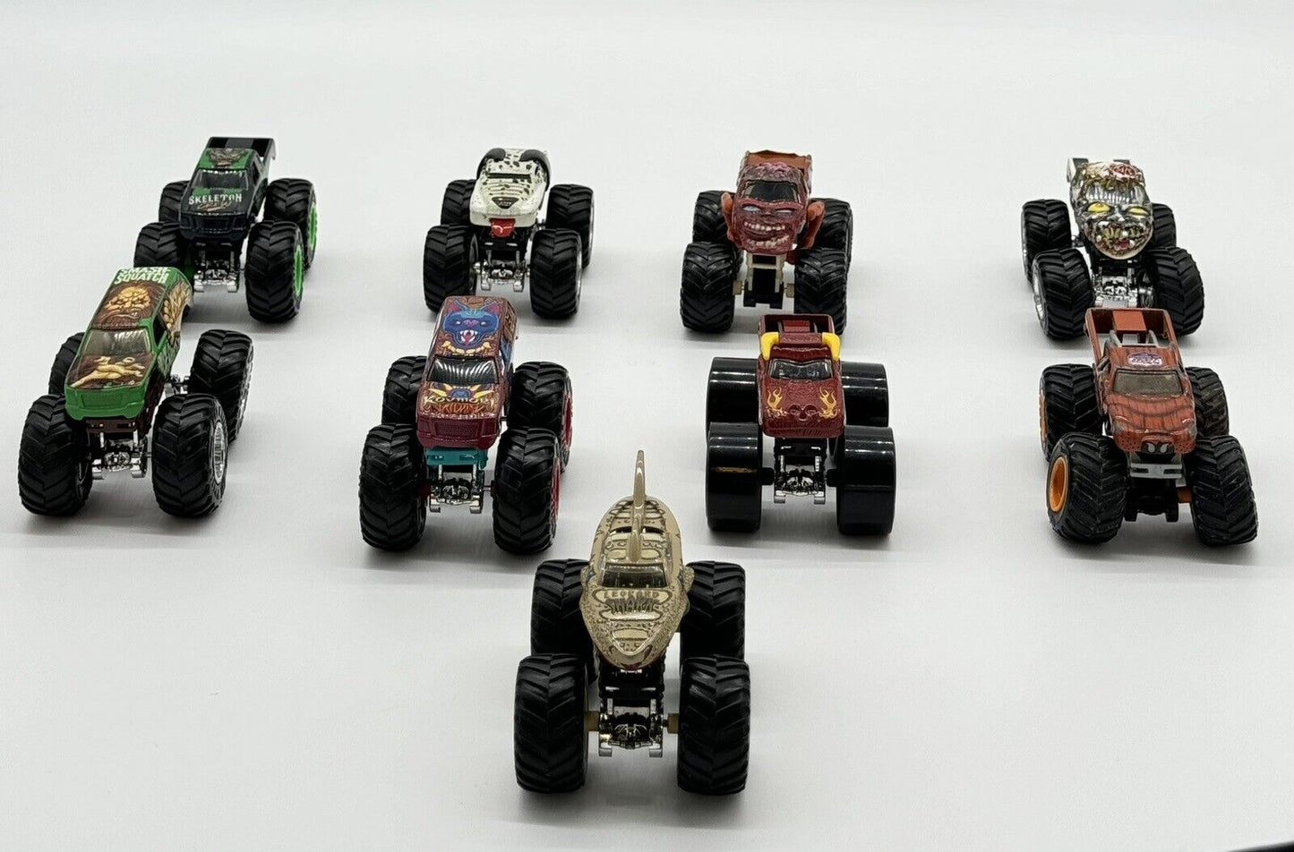 Monster Jam Truck 1:64 Monster Trucks Mixed Hot Wheels Lot Of 9