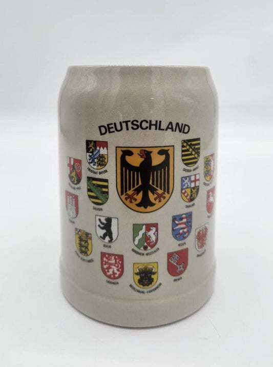 Deutschland Mug/Stien-Made in Germany-Shield Crest Flag-Europe-Beer Coffee-Vtg..