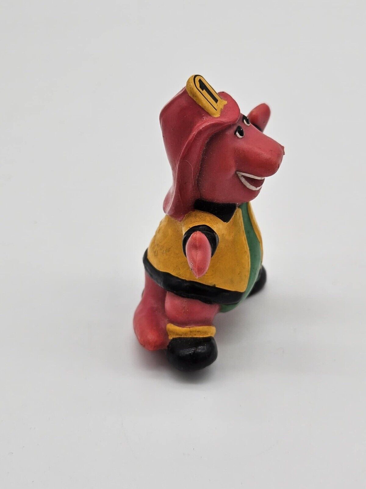 Vintage 1993 BARNEY AS FIREMAN DINOSAUR  CAKE TOPPER FIGURE  PLAY Cake Topper