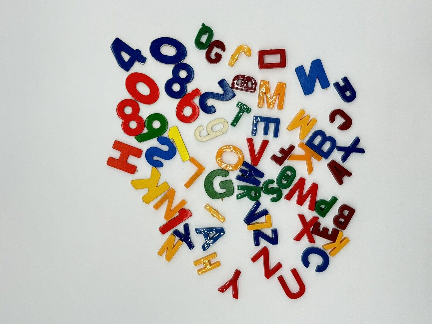 Vintage 90's  Letters & Numbers Lot - Refrigerator Letter Magnets Kitchen