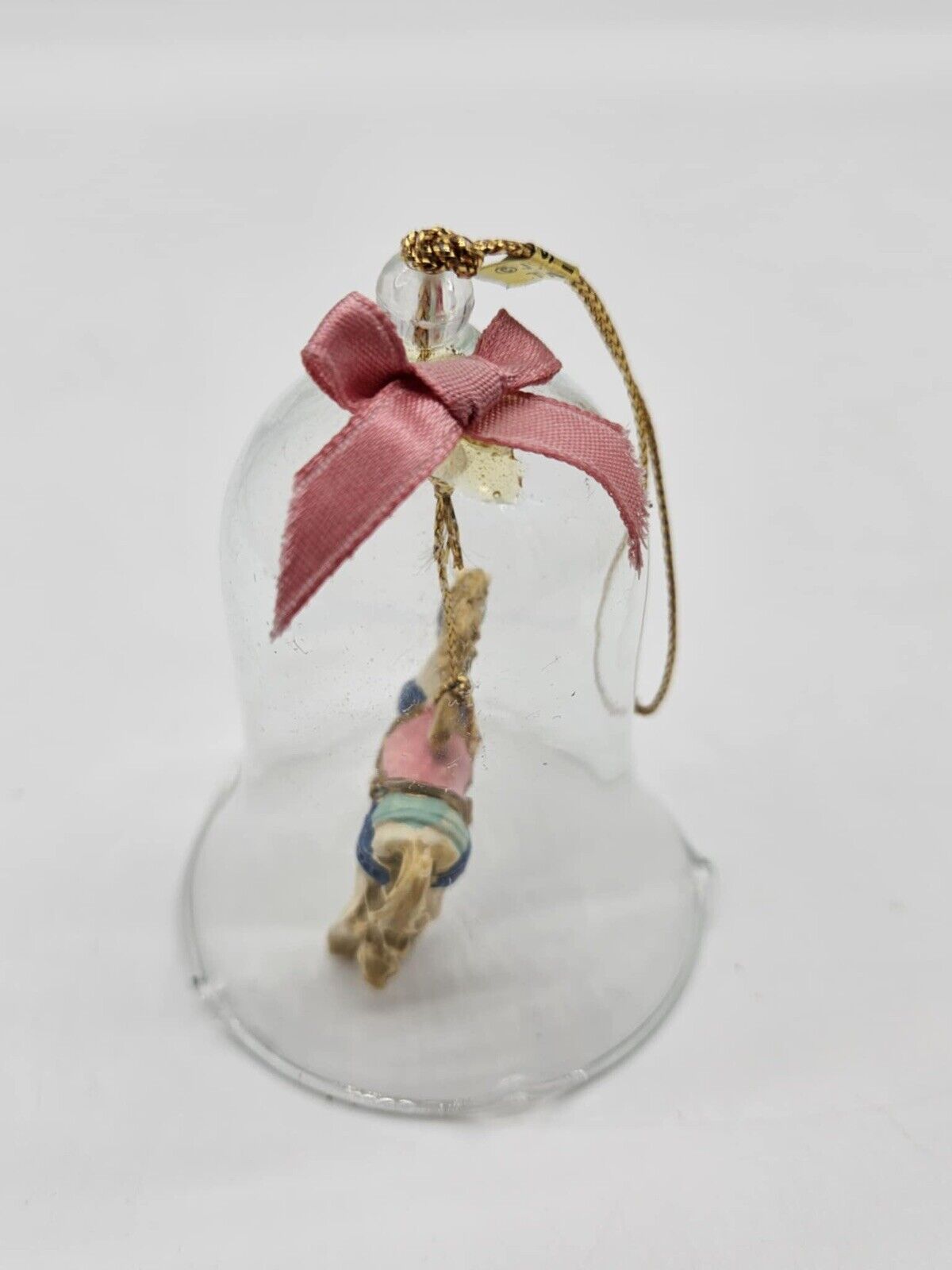 Vintage Carrousel Bell Glass Christmas Ornament Carousel Horse