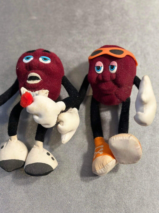 1988 Applause 2 California Raisins 6" Plush Bendable Figure Vintage VCTY